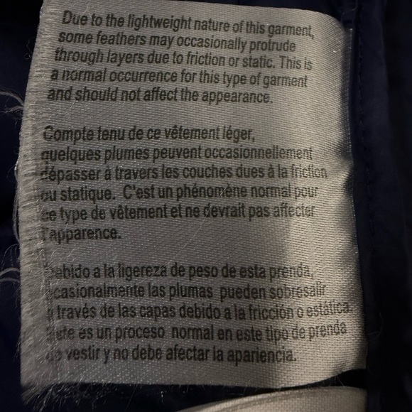 Michael Kors Packable Down Fill Navy Blue Quilted Puffer Jacket Coat - Sz Large - Picture 12 of 15